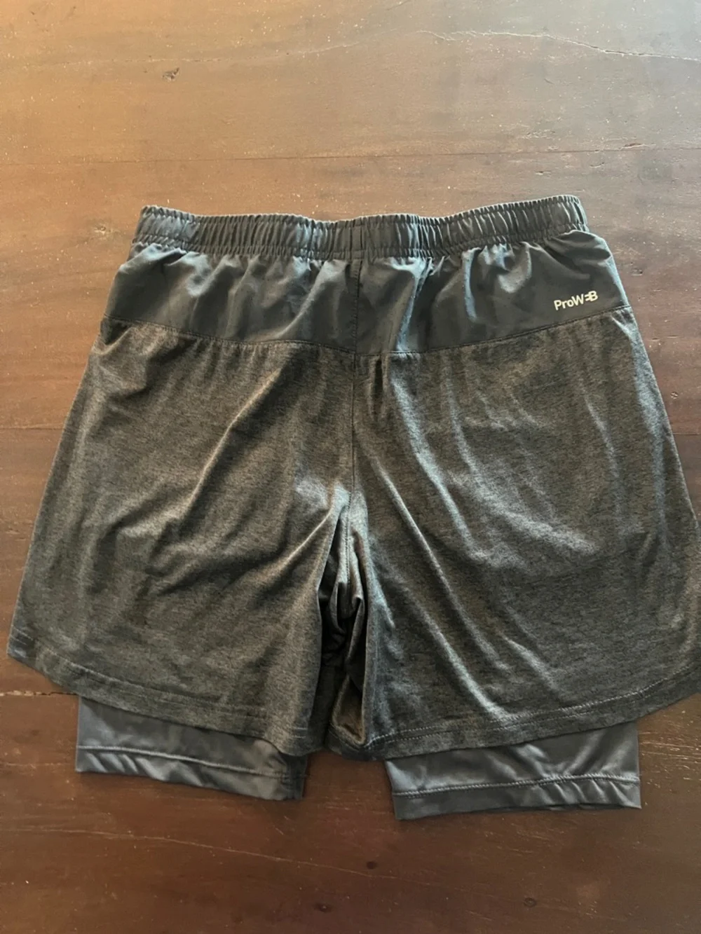 Spyder Men's Charcoal Gray Athletic Two-in-One Shorts -Size Medium